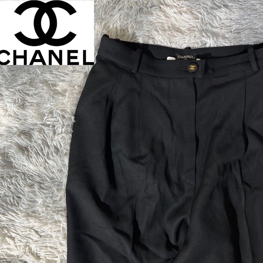 [大人気]　シャネル　ＣＨＡＮＥＬ　ボトム　ココマーク　ウール　ブラック
