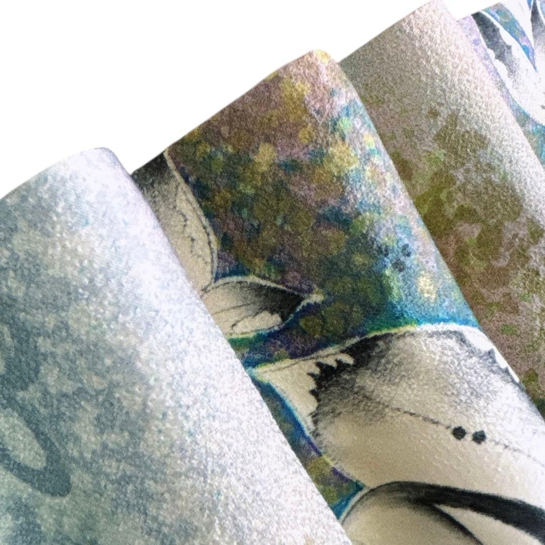 A130愛華 着物 訪問着　作者物　落款あり　辻ヶ花　正絹　美品