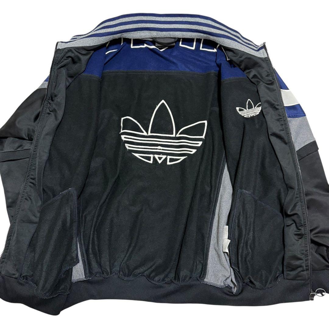 希少デザイン　90s old adidas トラックジャケット刺繍　ヴィンテージ