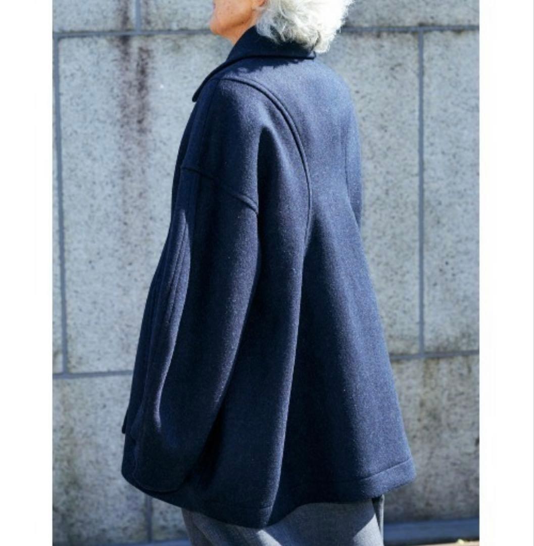 ENFOLD メルトンコート　ダークネイビー　38