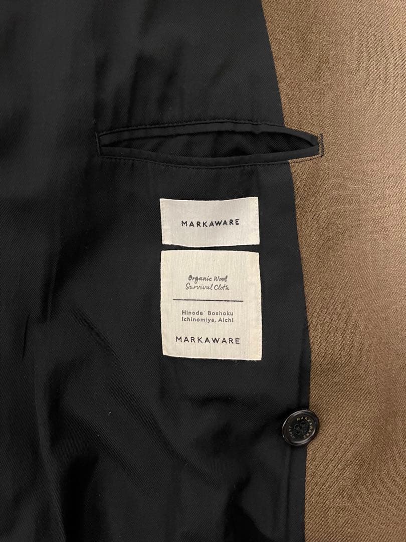 MARKAWARE Wool Survival Clothトレンチコート カーキ