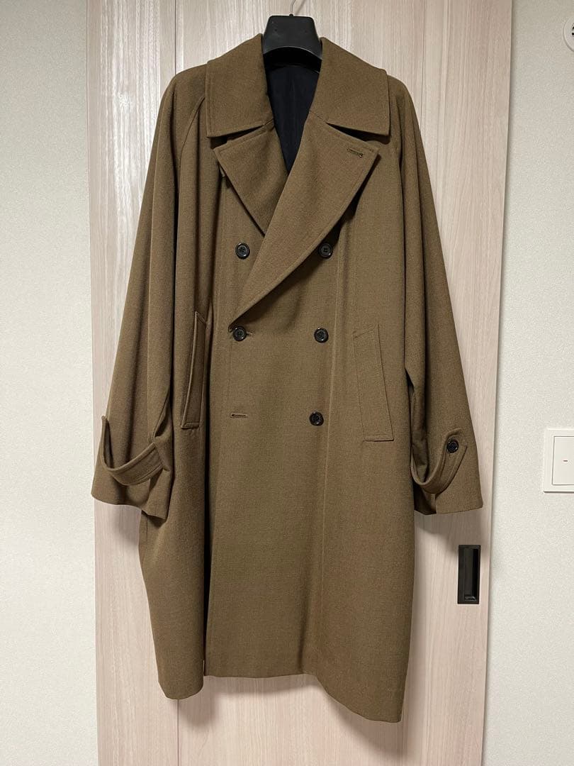 MARKAWARE Wool Survival Clothトレンチコート カーキ
