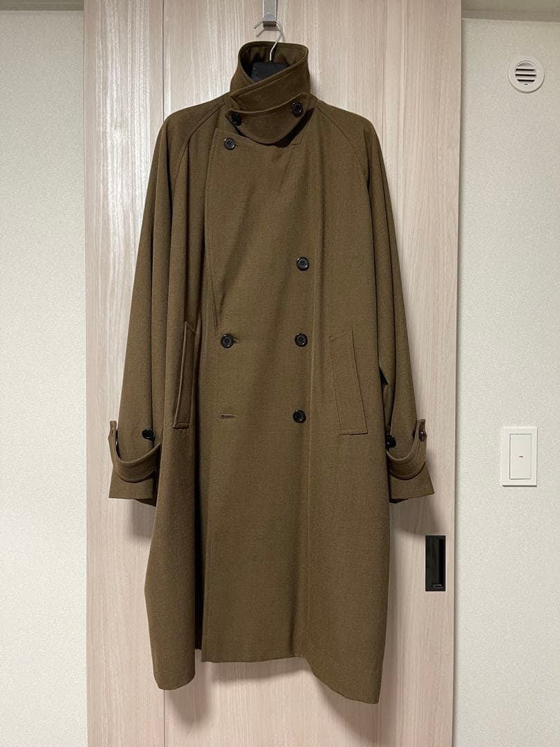 MARKAWARE Wool Survival Clothトレンチコート カーキ