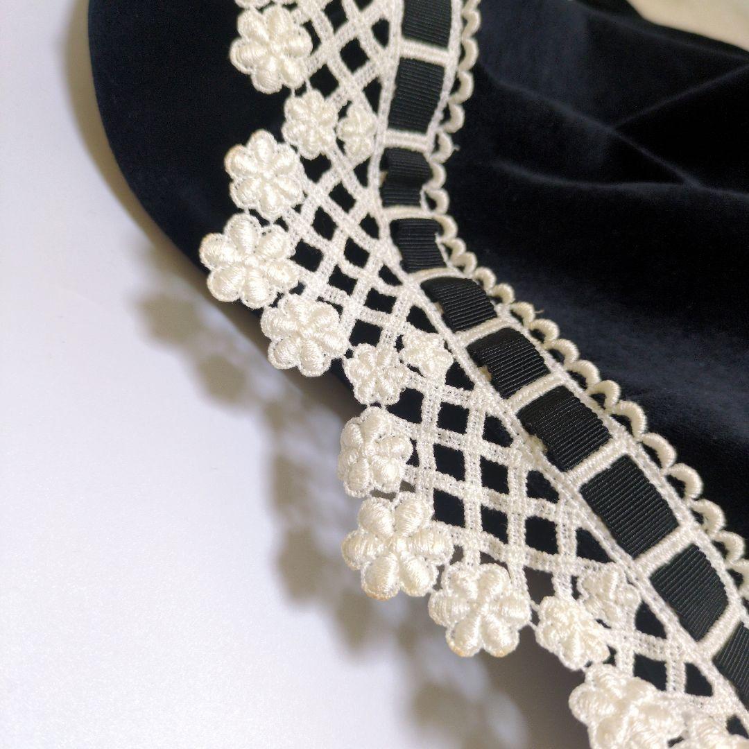 希少✨️Emily Temple ベロアワンピース❁レース刺繍 大人可愛い 黒