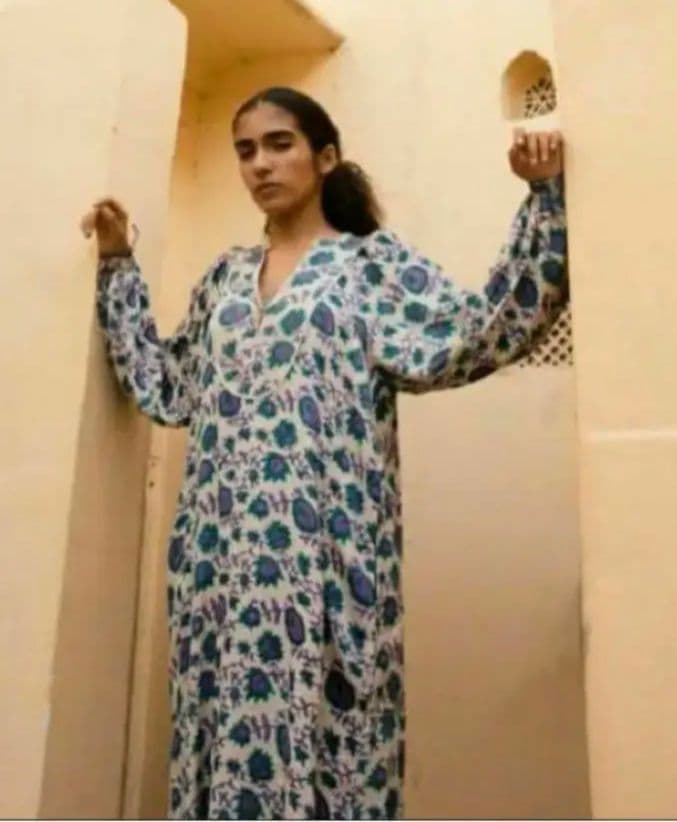 サラマリカ　オリジナルプリントフラワーワンピース　パサンドバイヌキテパ　レーヨン