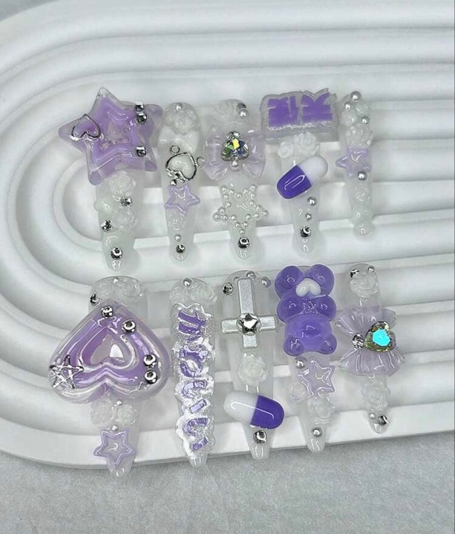 ネイルチップ 紫