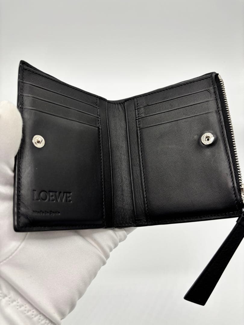 ゆ*や様 LOEWE パズル スリム コンパクト ウォレット ブラック