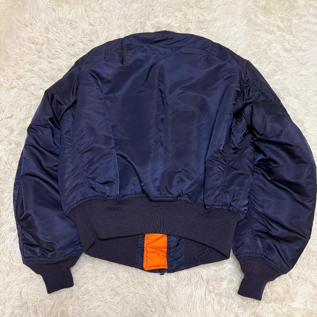 【美品】アルファ MA-1 68年復刻 フライトジャケット L ネイビー USA