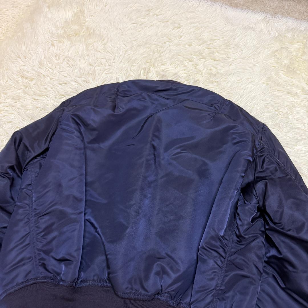 【美品】アルファ MA-1 68年復刻 フライトジャケット L ネイビー USA