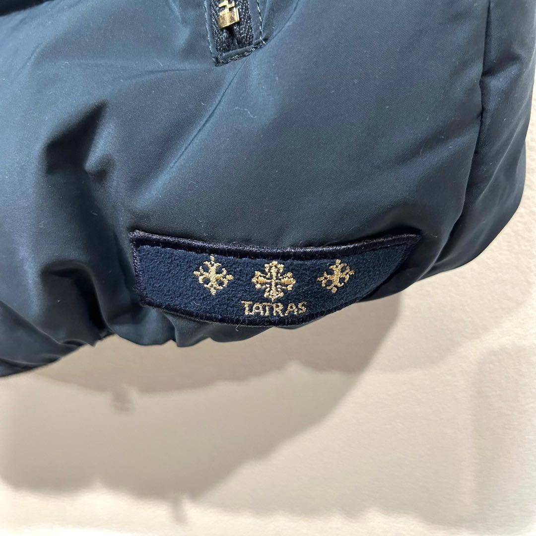 【極美品】タトラス　TATORAS ネイビー ダウンベスト フード付き 03