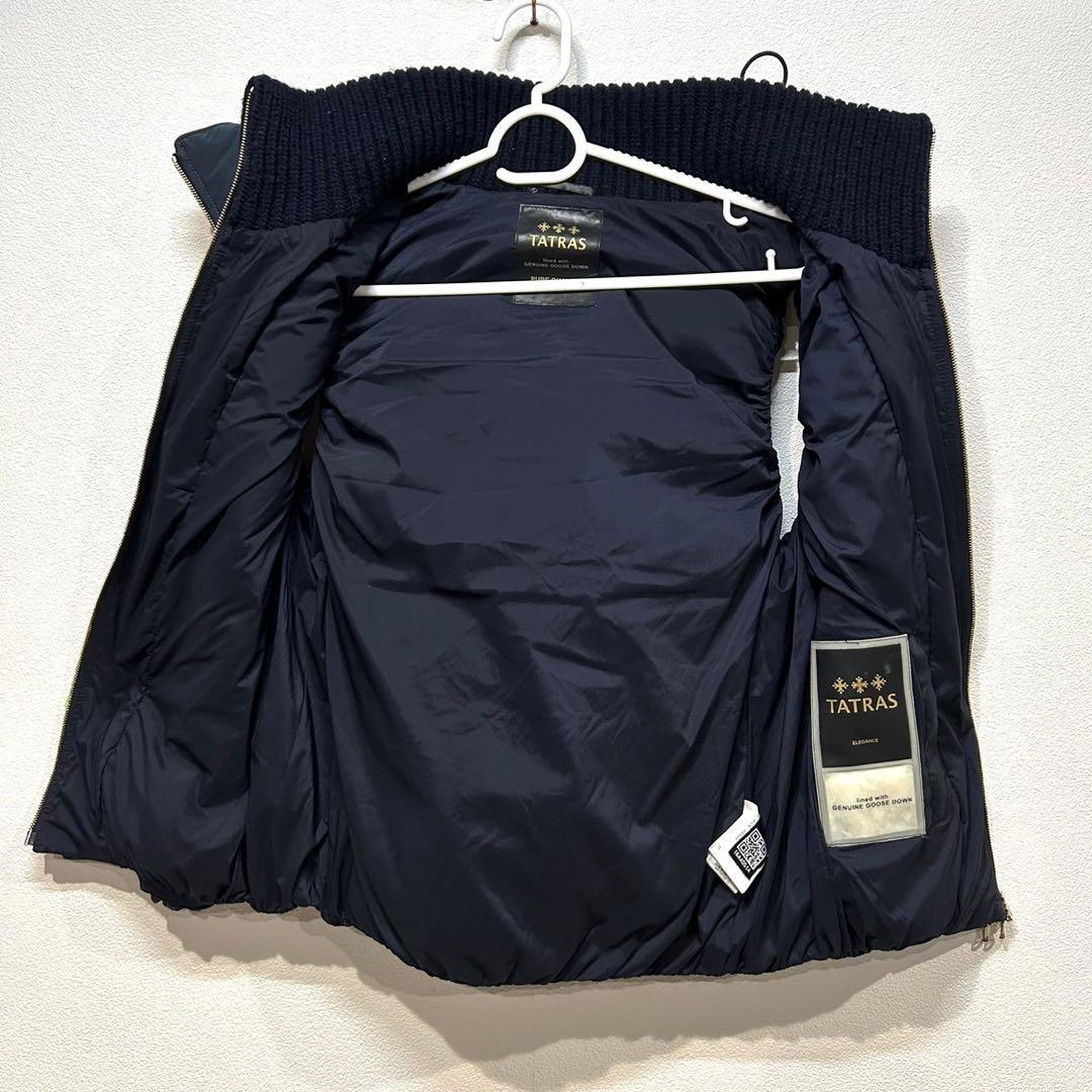 【極美品】タトラス　TATORAS ネイビー ダウンベスト フード付き 03