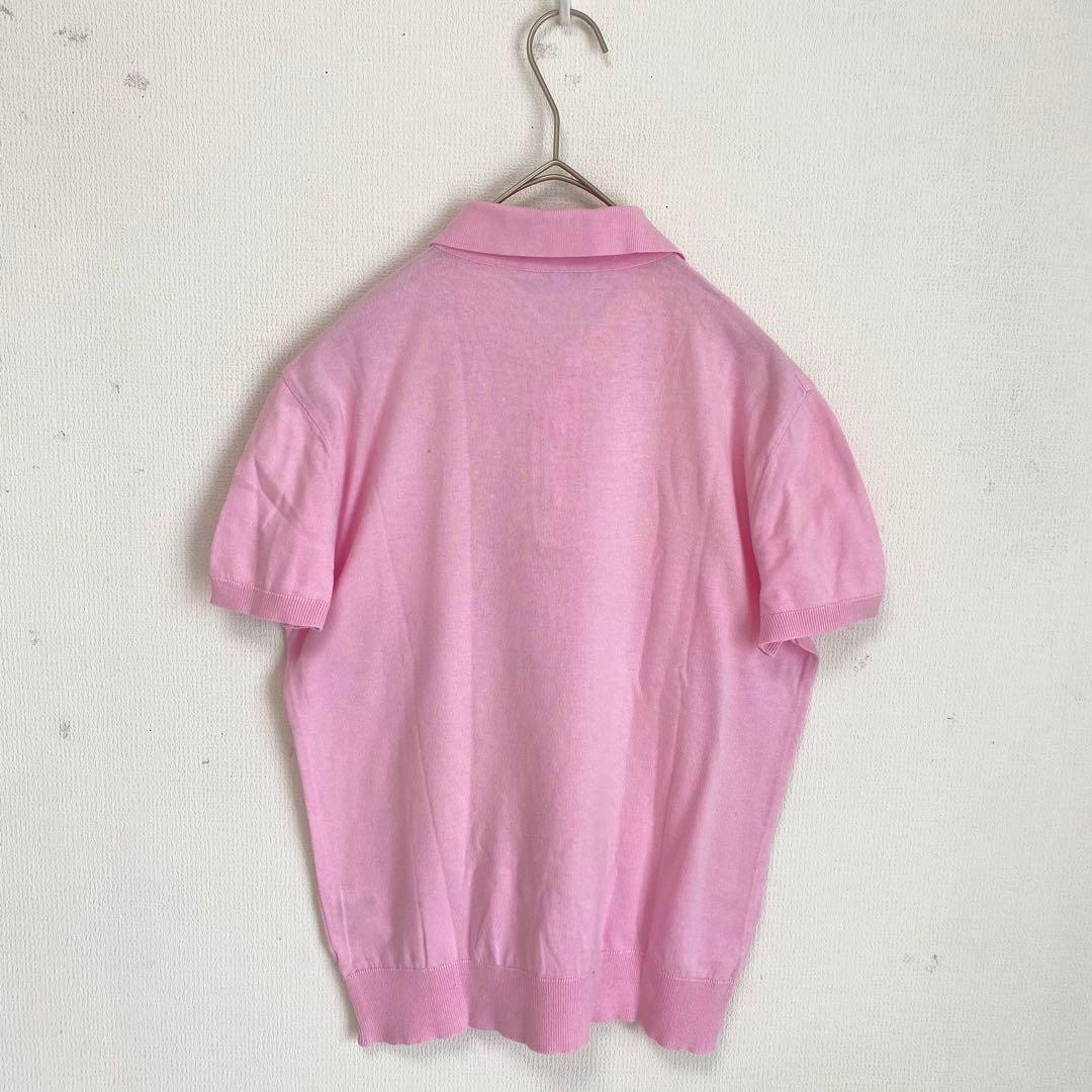【CHANEL BOUTIQUE シャネル】ピンク　ポロシャツ　半袖　ビンテージ