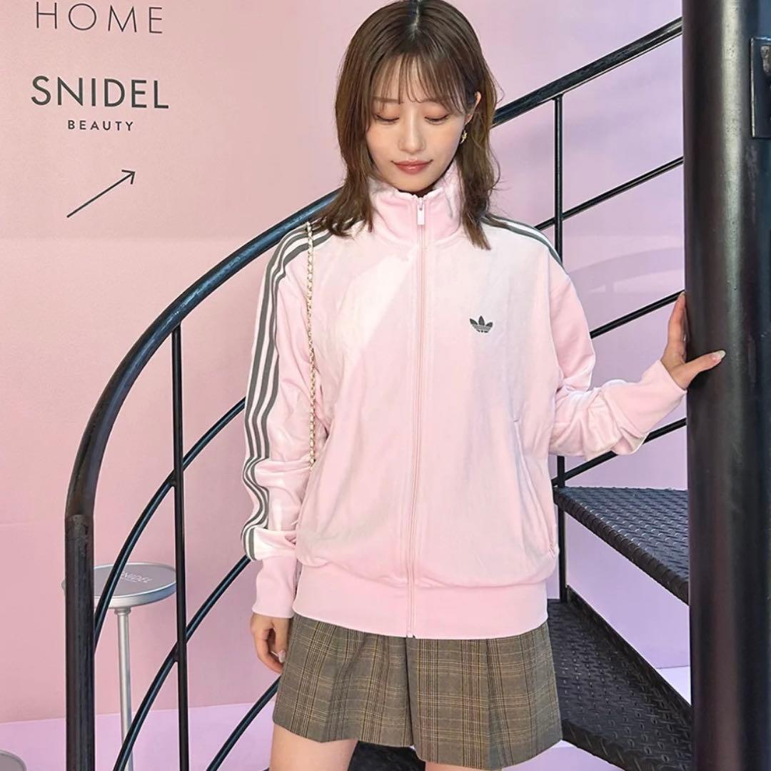 【完売品】新品XL adidas×Snidel ベロア トラックトップ ピンク