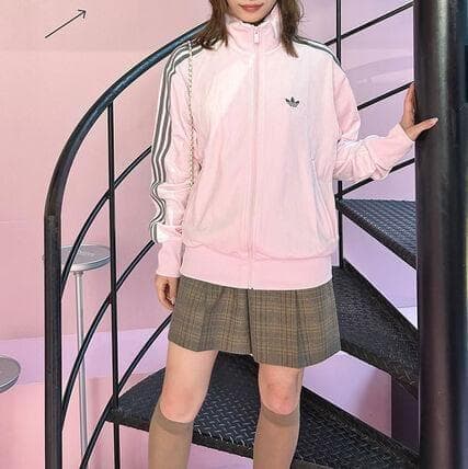 【完売品】新品XL adidas×Snidel ベロア トラックトップ ピンク
