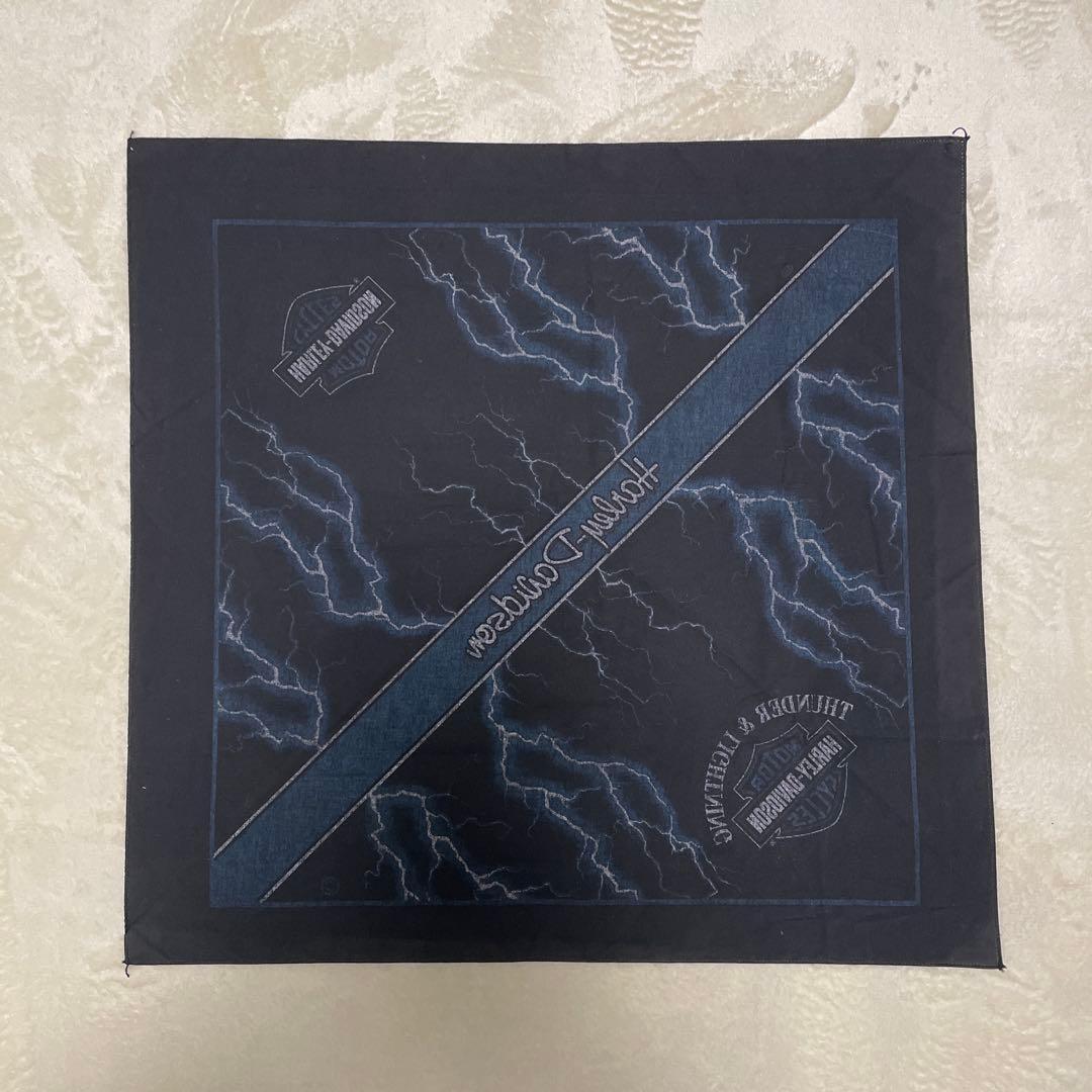 レア　vintage Harley-Davidson バンダナ thunder柄