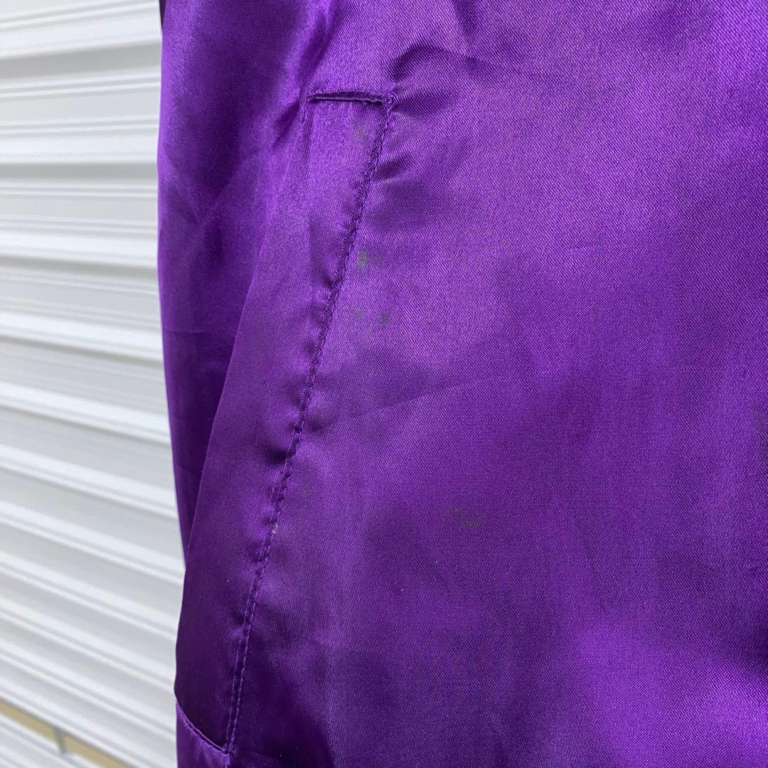 NBA LAKERS レイカーズ バーシティジャケット スタジャン パープル L