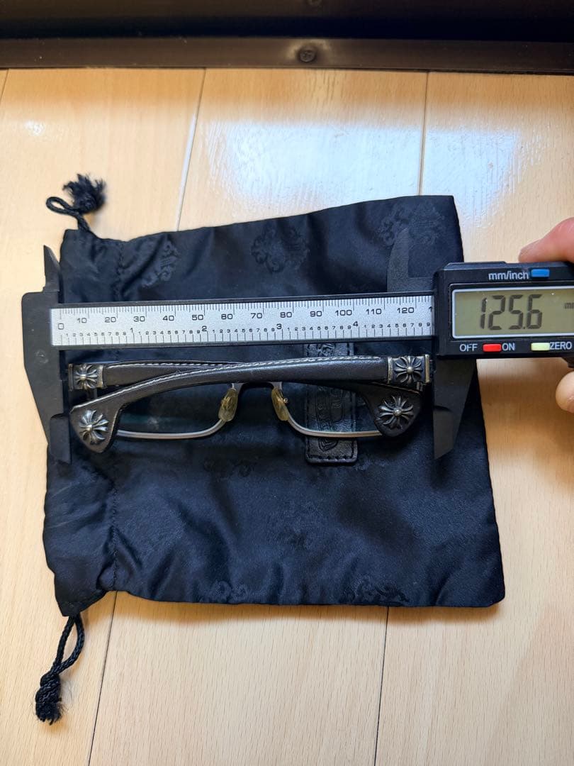 CHROME HEARTS M.DIVER CHプラステンプルレザーサングラス