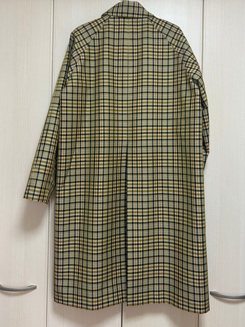 BEAUTY&YOUTH ステンカラーチェックコート　黄色