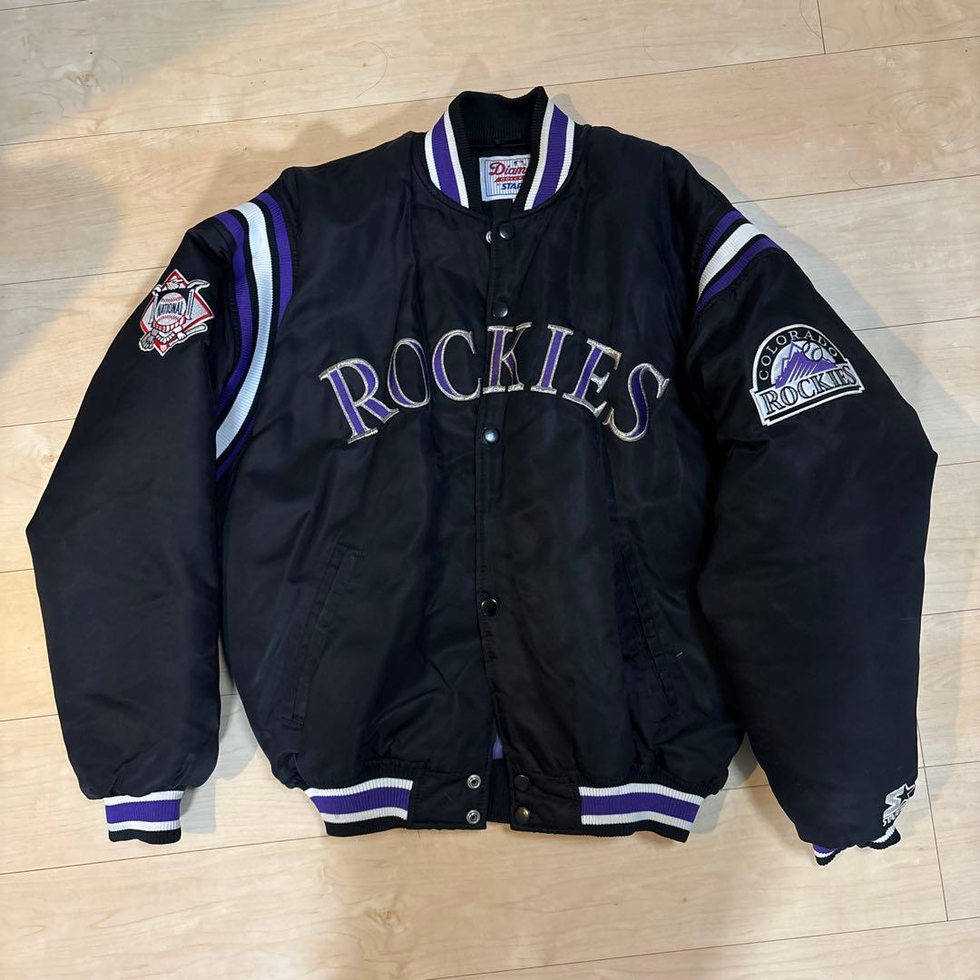 【90s】STARTER MLB コロラド・ロッキーズ スタジャン Lサイズ