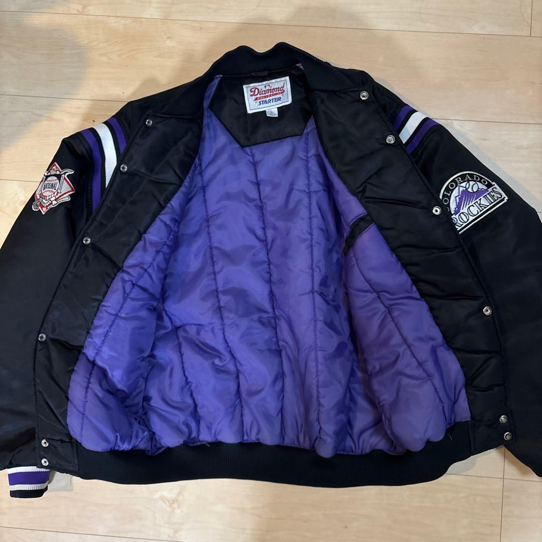 【90s】STARTER MLB コロラド・ロッキーズ スタジャン Lサイズ