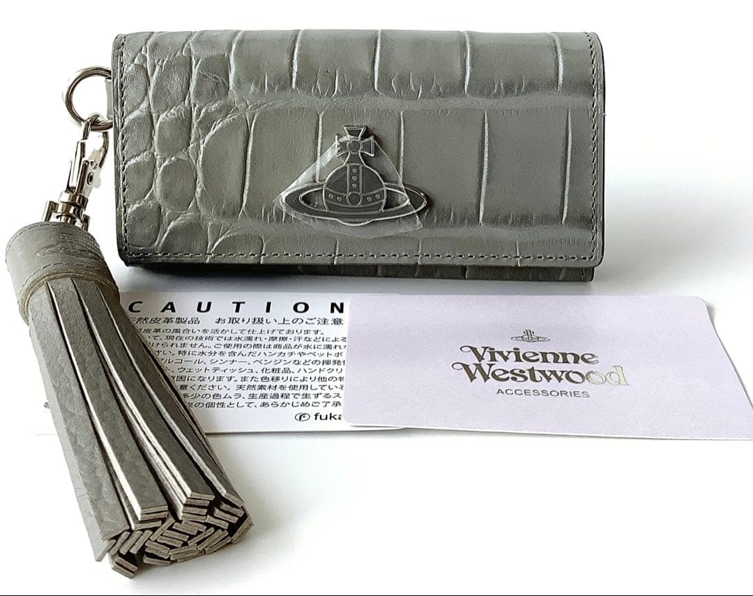 ロッタ様★新品★ヴィヴィアンウエストウッド★チャーム付き4連キーケース★グレー
