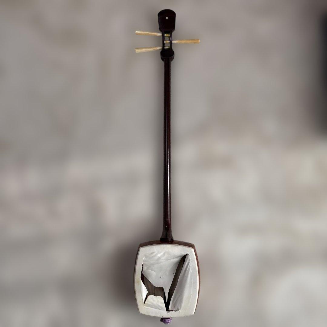 高級品？紅木！中棹！折り畳みケース付き★三味線セット◎