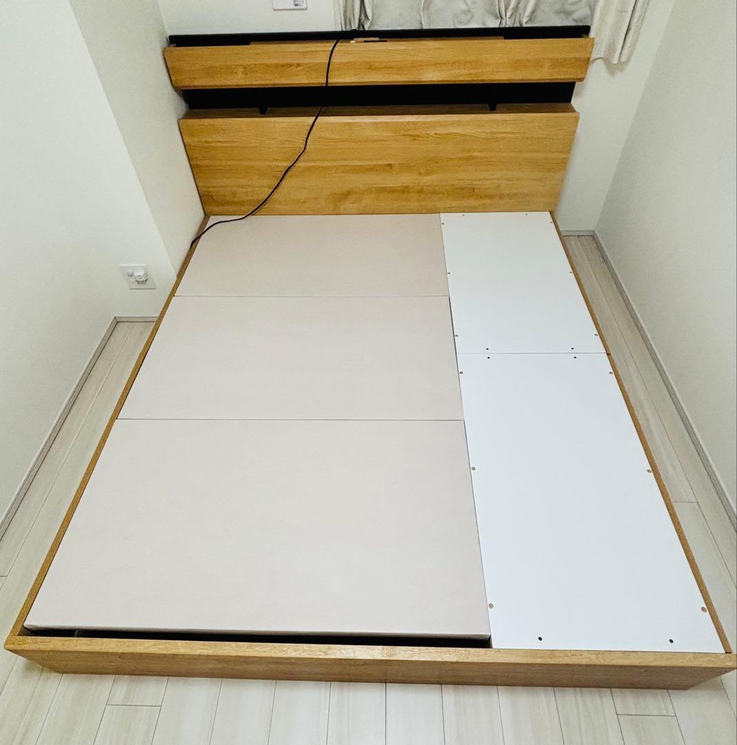 【naiya】ニトリ クイーン ベッドフレーム(キエンザ LBR )