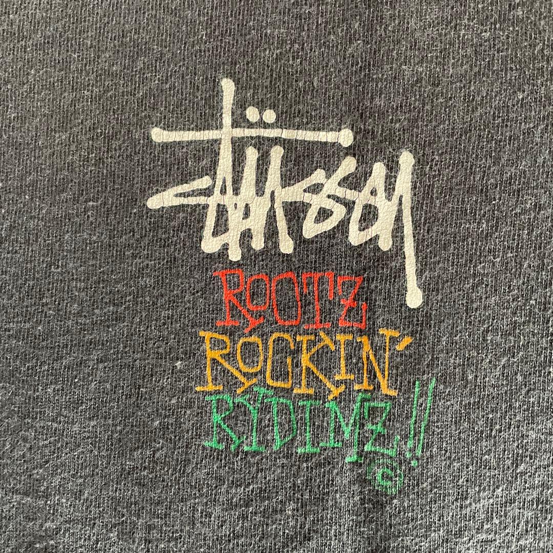 Old Stussy 80年台後期黒タグ ラスタシャドウマン黒色 Lサイズ