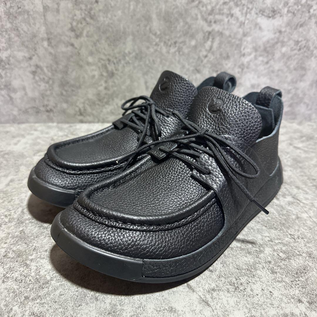 ecco エコー cozmo モカシンシューズ シボ革 ブラック 26cm