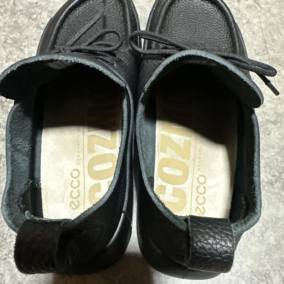 ecco エコー cozmo モカシンシューズ シボ革 ブラック 26cm