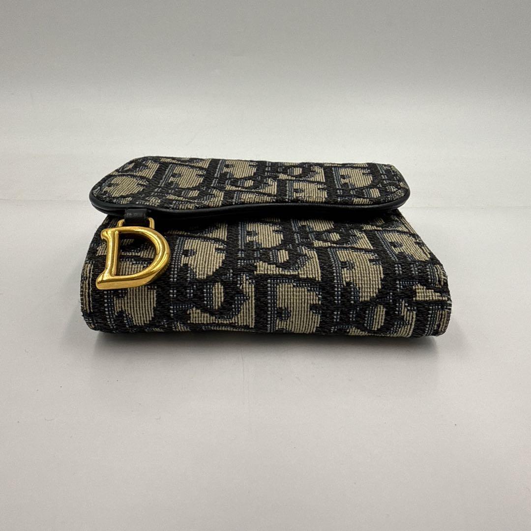 DIOR ディオール トロッター オプリーク サドル 3つ折り コンパクト財布