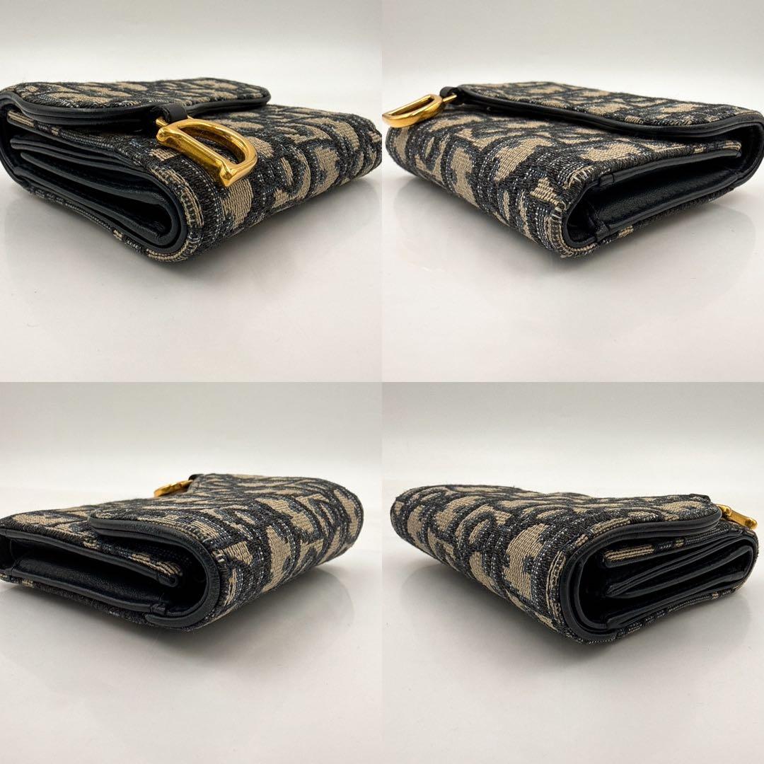 DIOR ディオール トロッター オプリーク サドル 3つ折り コンパクト財布