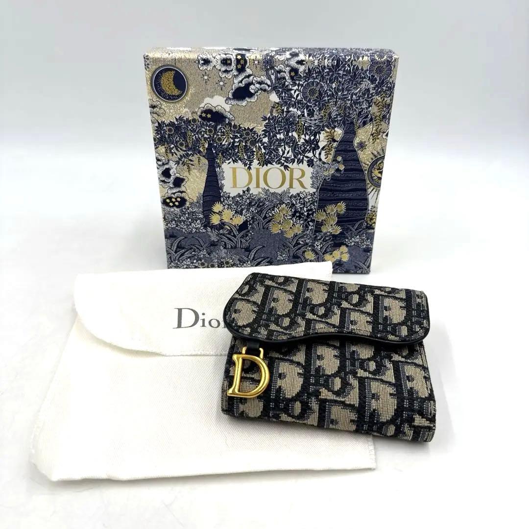 DIOR ディオール トロッター オプリーク サドル 3つ折り コンパクト財布