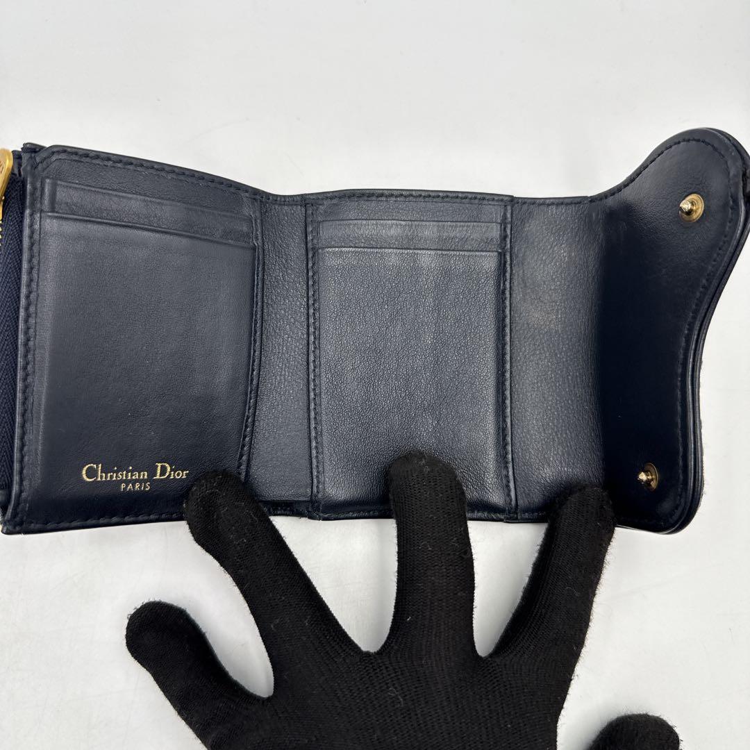 DIOR ディオール トロッター オプリーク サドル 3つ折り コンパクト財布