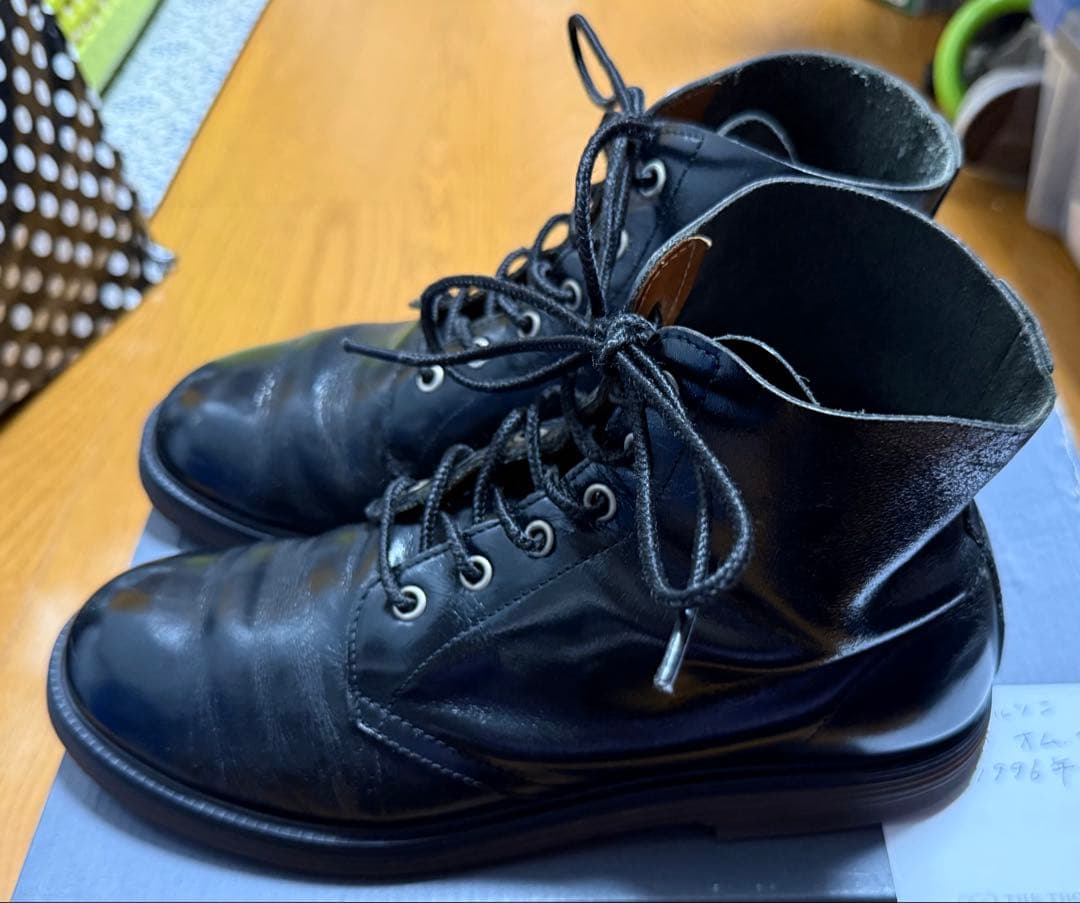 本日限定❗️❗️コムデギャルソン　オムプリュス　レザー ハイカットブーツ 黒