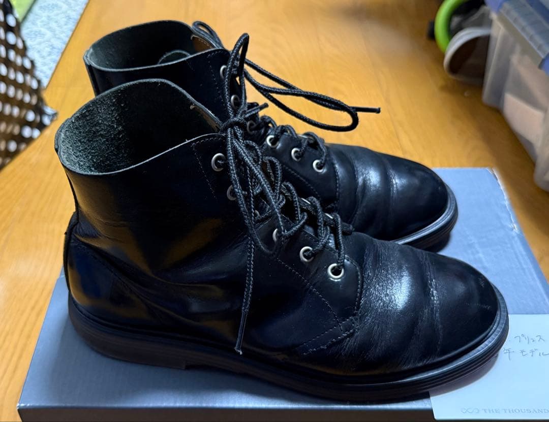 本日限定❗️❗️コムデギャルソン　オムプリュス　レザー ハイカットブーツ 黒