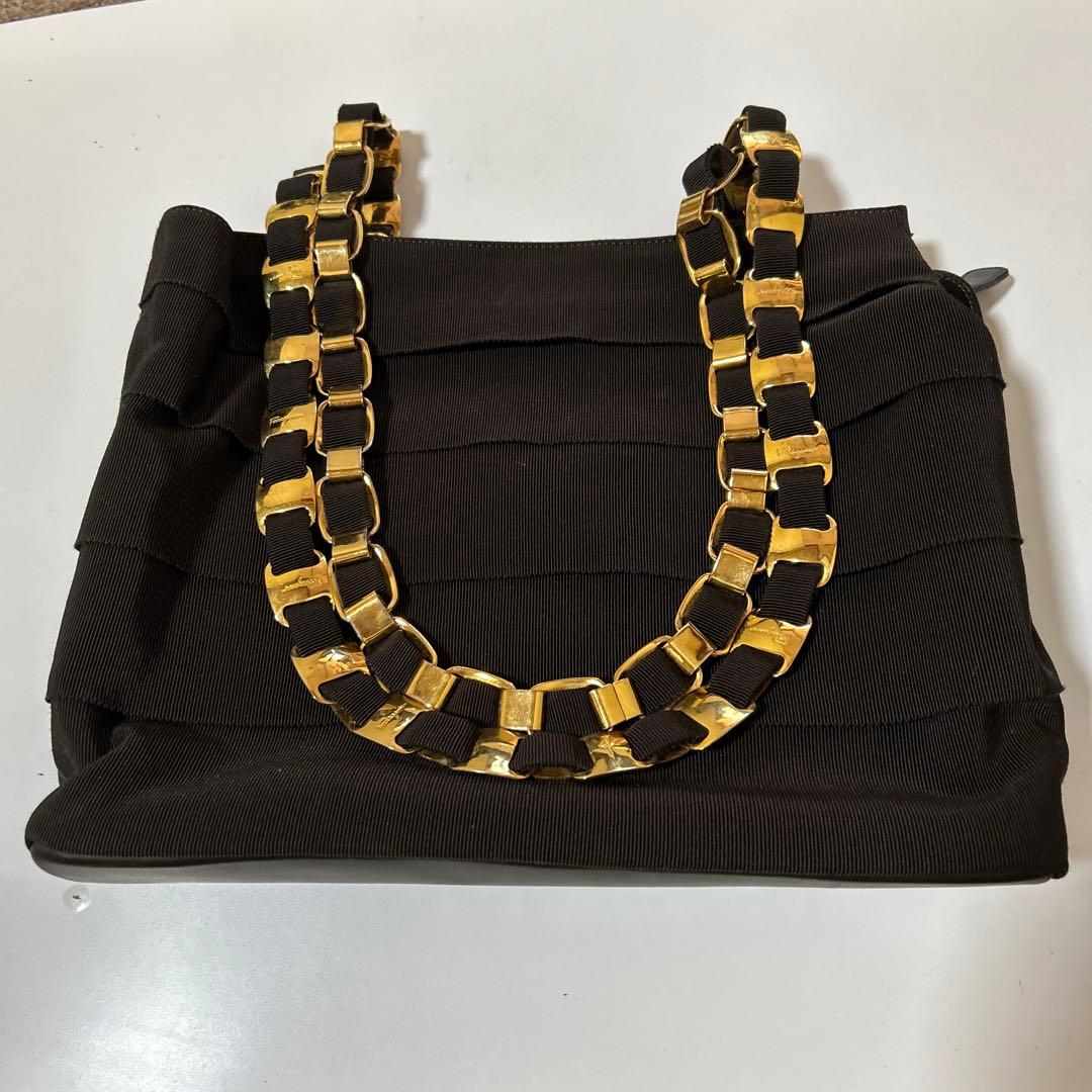 Salvatore Ferragamo パーティーバッグ ダークブラウン