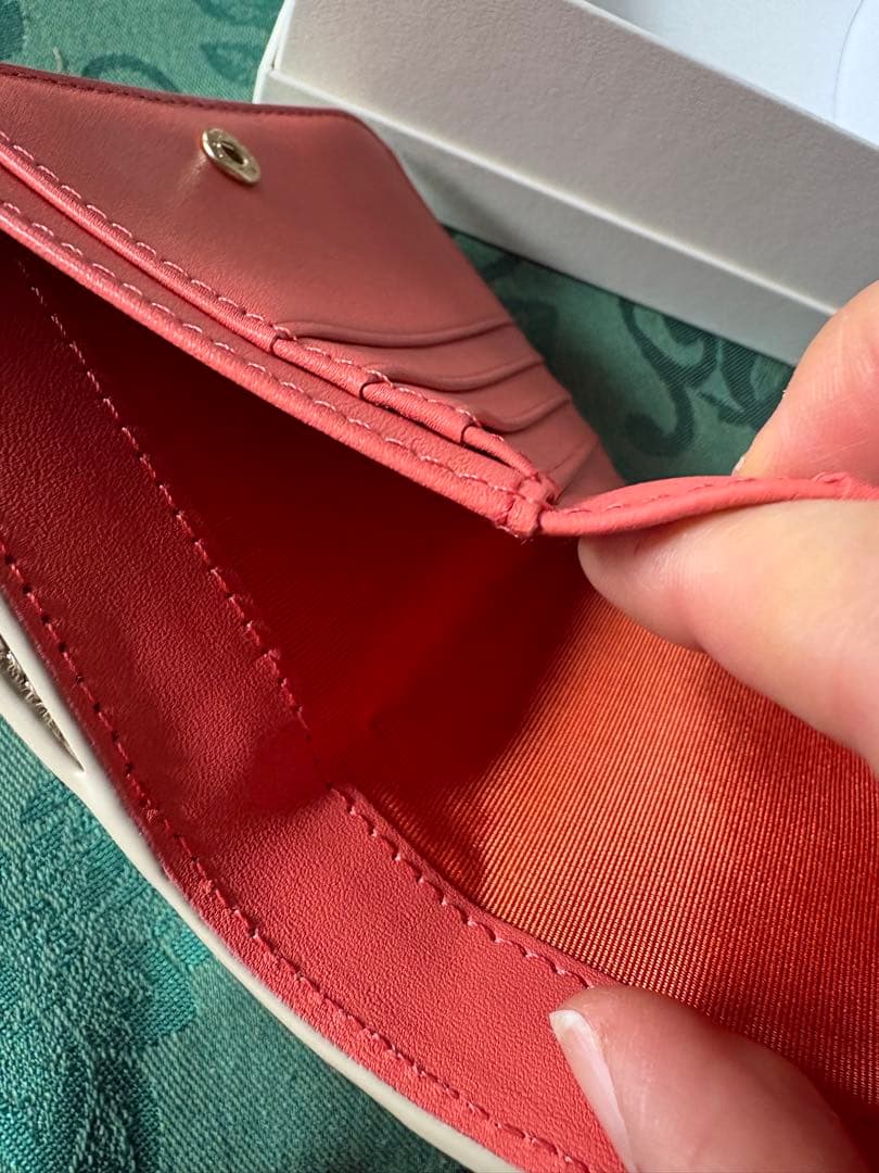 ほぼ新品　アニエスの財布(ベージュ*オレンジピンク) 0652-VCR1