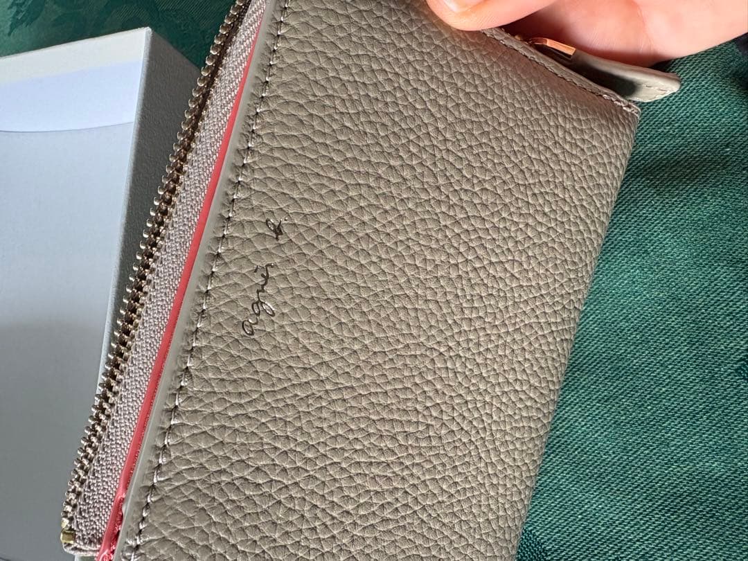 ほぼ新品　アニエスの財布(ベージュ*オレンジピンク) 0652-VCR1