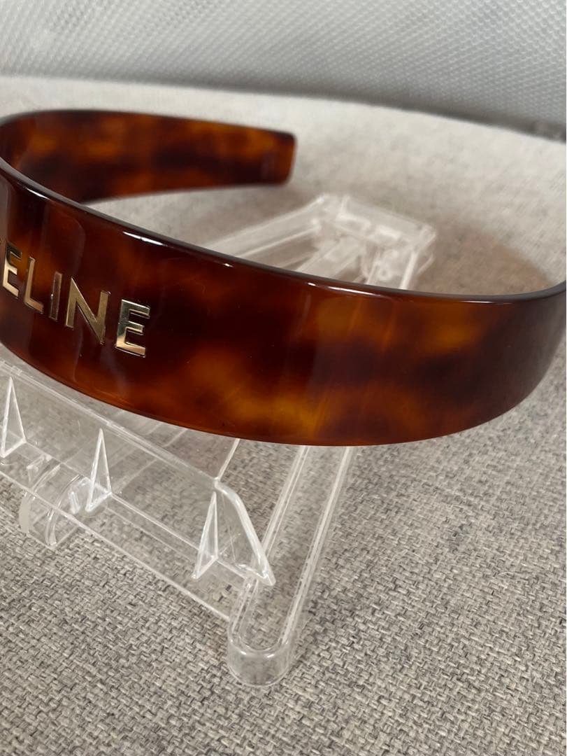 専用です CELINE セリーヌ カチューシャ べっ甲 ロゴ ヘアバンド