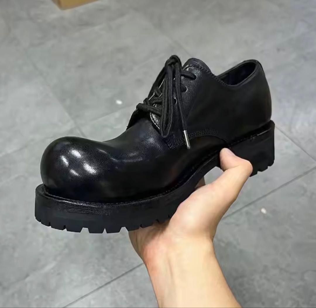 y2kラウンドダービーシューズ 厚底 モード 深水光太