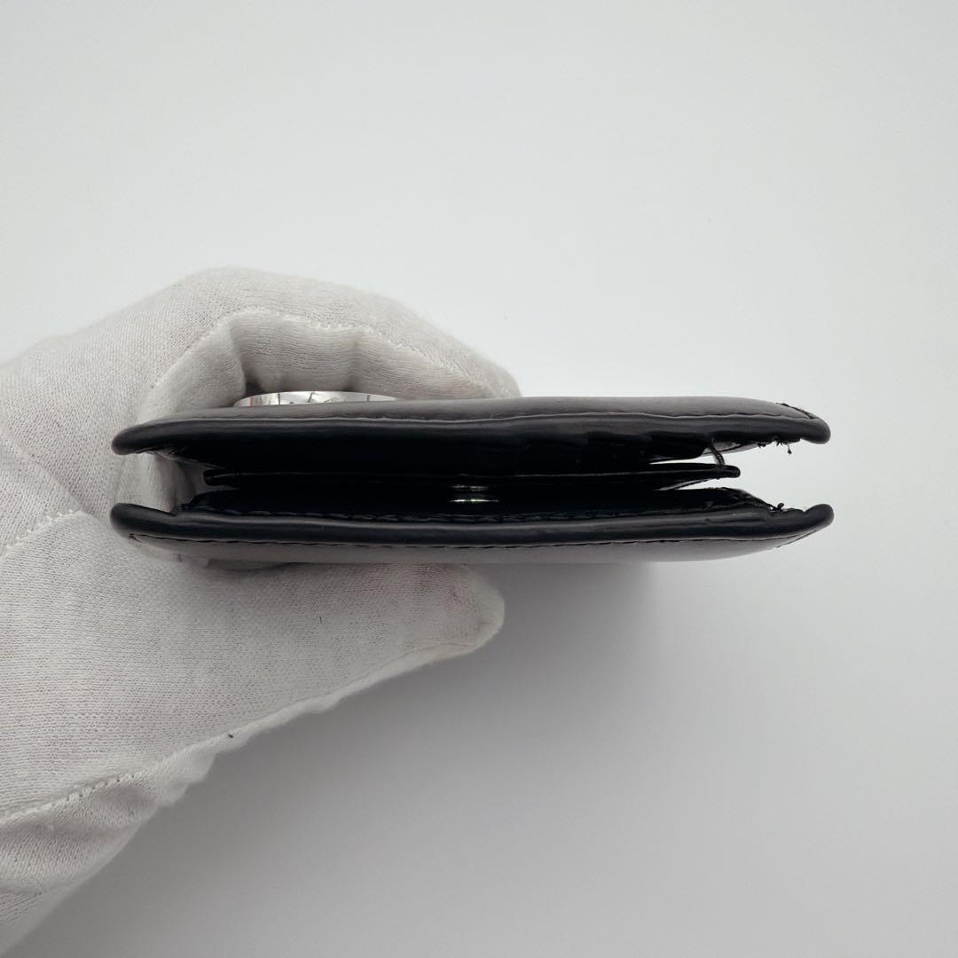 【美品】DIESEL 1DR 2つ折り財布 レザー Dロゴ ブラック メンズ