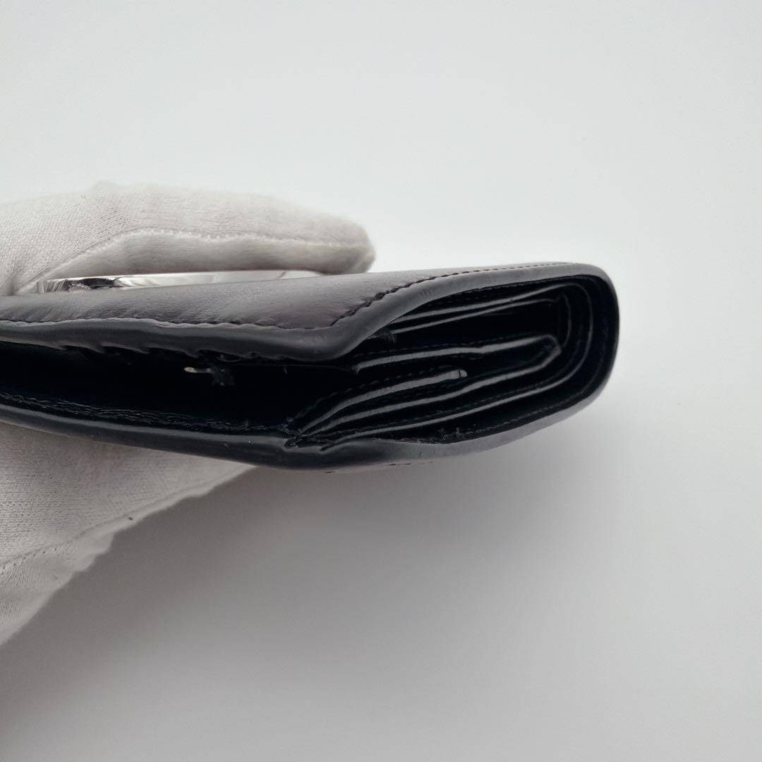 【美品】DIESEL 1DR 2つ折り財布 レザー Dロゴ ブラック メンズ