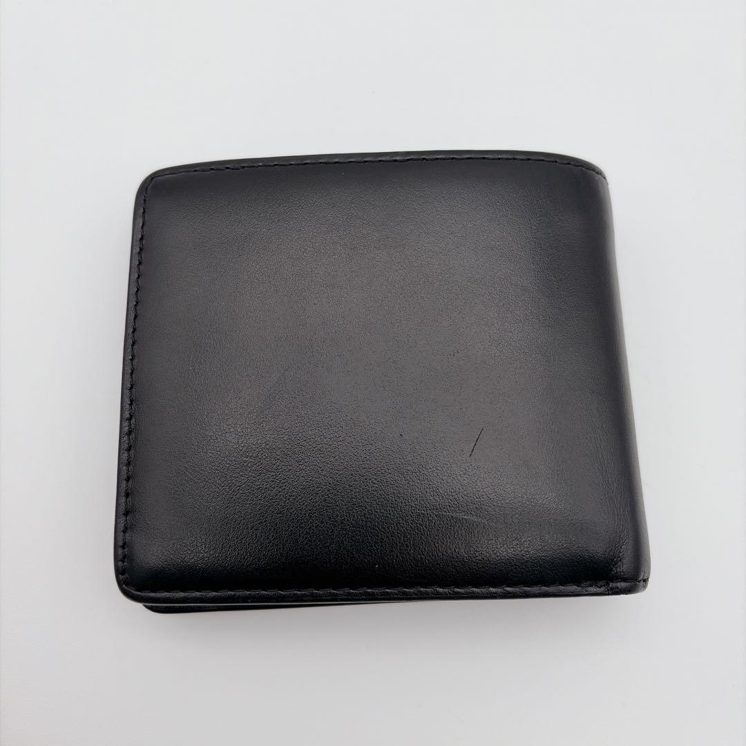 【美品】DIESEL 1DR 2つ折り財布 レザー Dロゴ ブラック メンズ