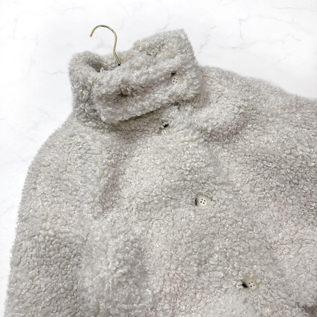 23AW ツルバイマリコオイカワ Goldie プードルファーコート アイボリー