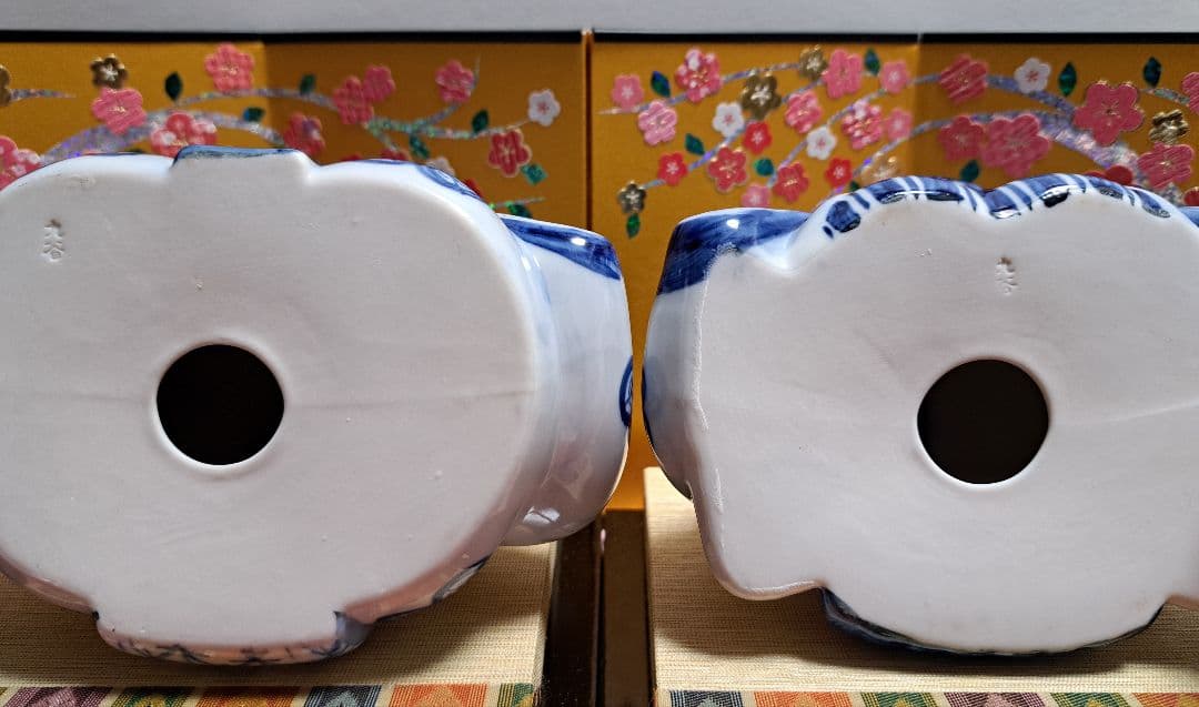 HO328さま専用 特価 k-③ 九谷焼 ひな人形 5号 親王飾り 染付