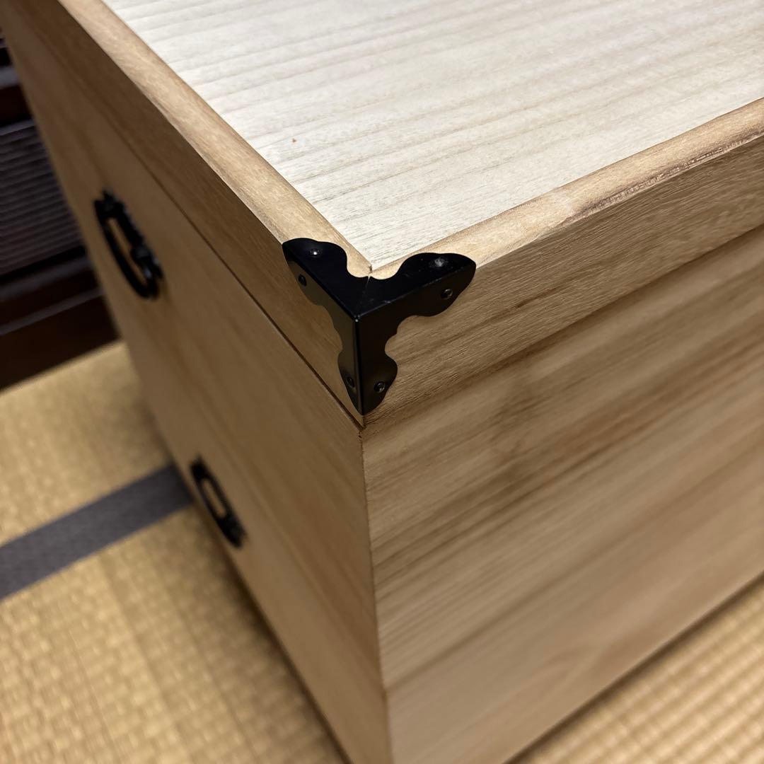 [ダッフィーちゃん]桐製　着物収納ケース　キャスター付き