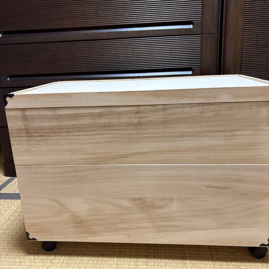 [ダッフィーちゃん]桐製　着物収納ケース　キャスター付き