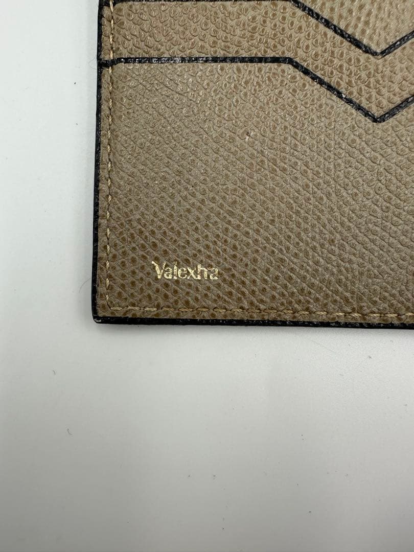 VALEXTRA ヴァレクストラ マネークリップ付き二つ折り財布 オイスター