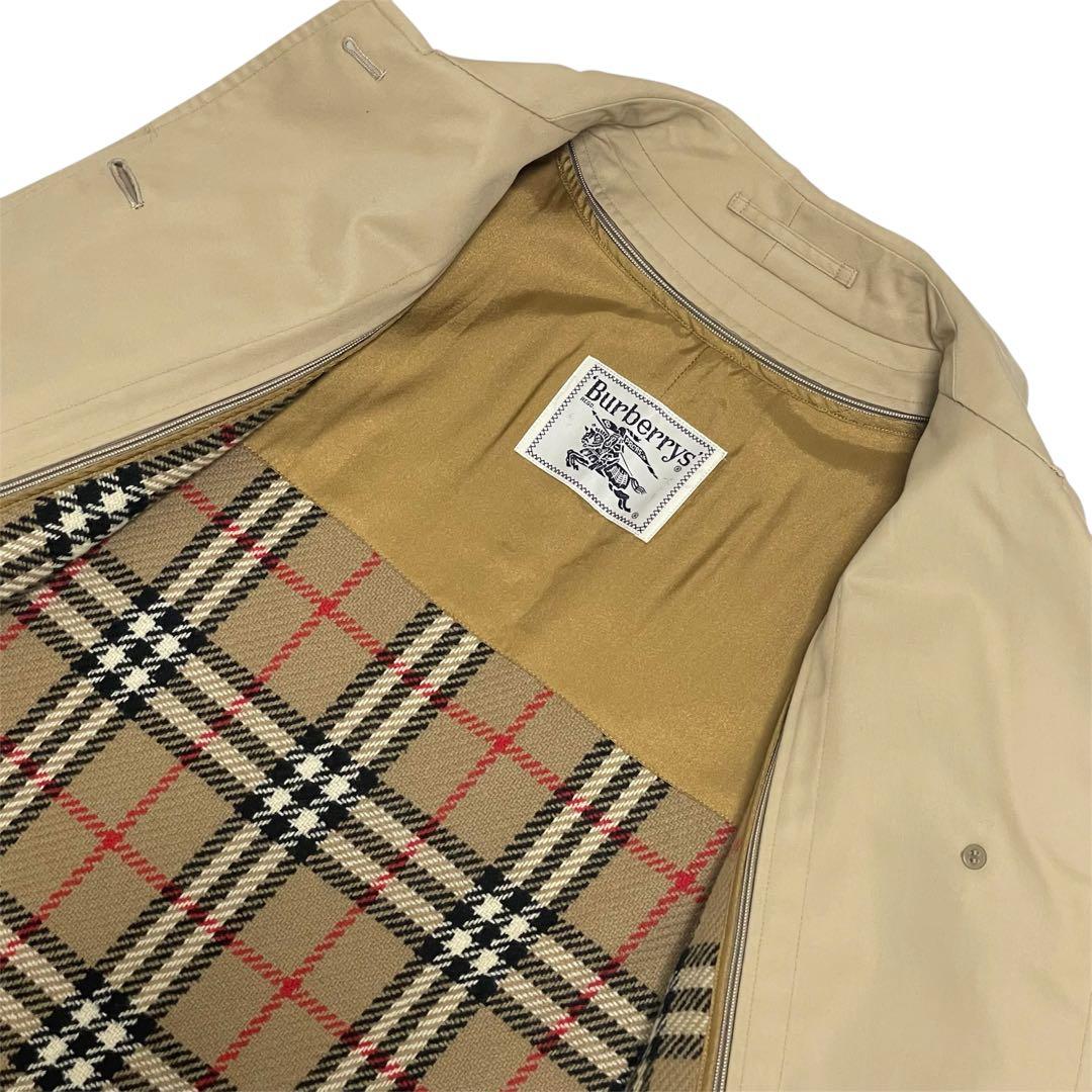 Burberrys 白タグ 90s バーバリー ステンカラーコート ライナー付き